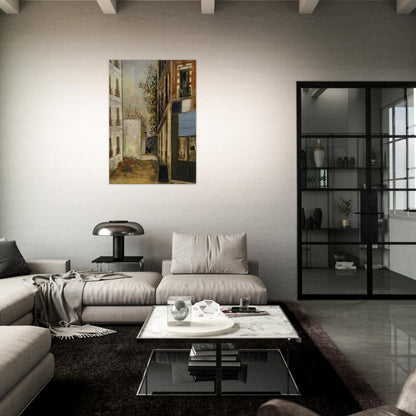 CABARE BELLE GABRIELLE - Maurice Utrillo Brushed Aluminum Print - 70x100 cm / 28x40 inches | Maurice Utrillo Aluminum Print | Maurice Utrillo Prints