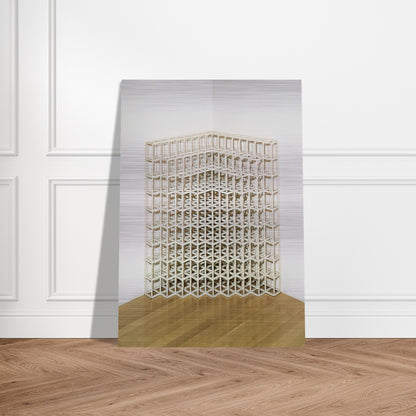 Corner Piece No. 2 - Sol LeWitt Brushed Aluminum Print - 70x100 cm / 28x40 inches | Sol LeWitt Aluminum Print | Sol LeWitt Prints