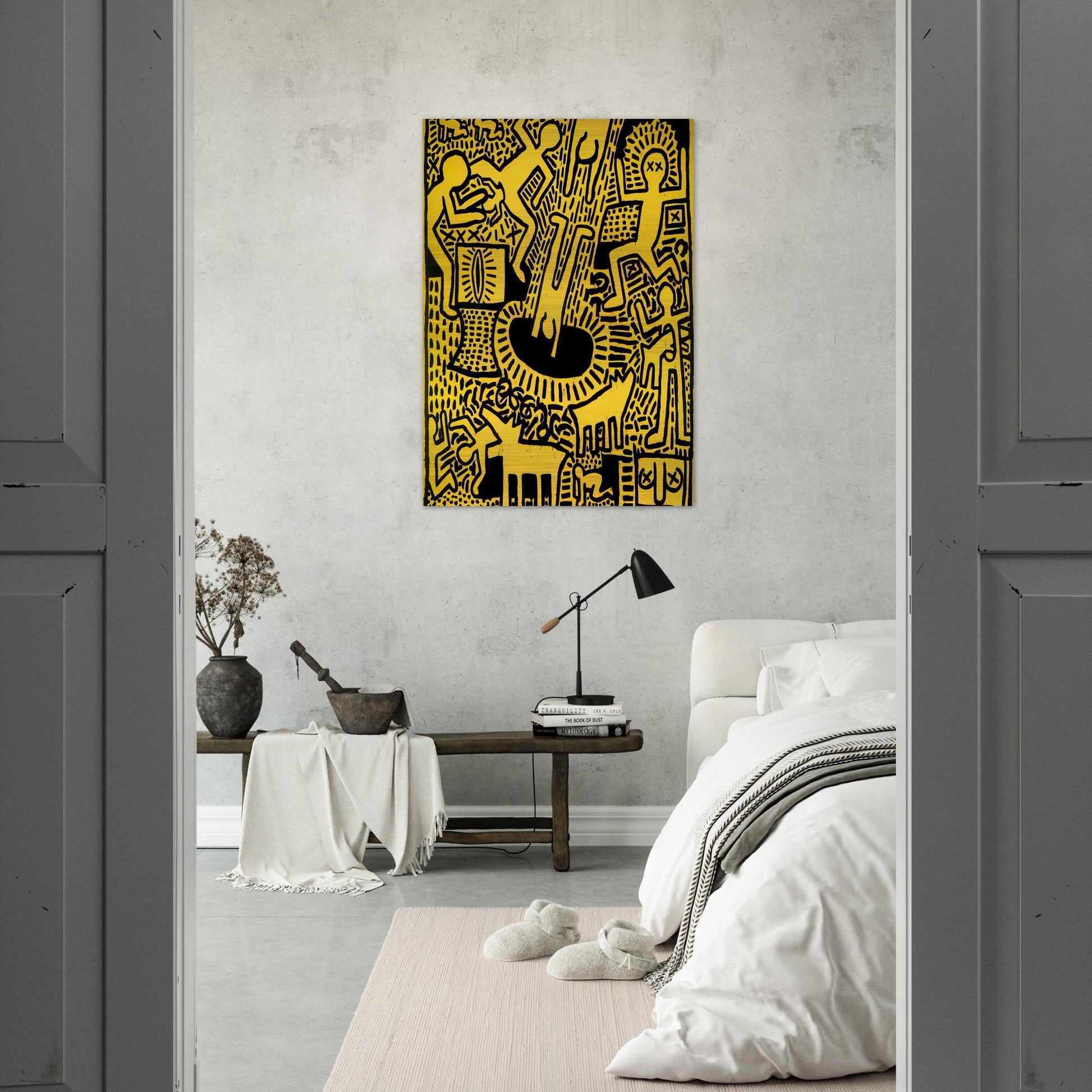 UNTITLED 1981 - Keith Haring Brushed Aluminum Print - 70x100 cm / 28x40 inches | Keith Haring Aluminum Print | Keith Haring Prints