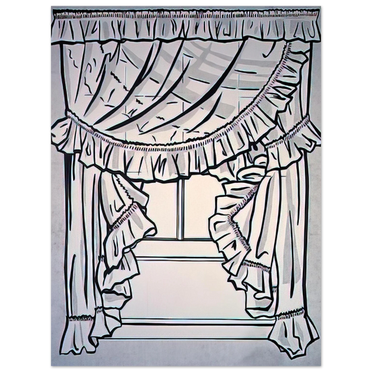 Roy Lichtenstein - CURTAINS 1962  75x100 cm / 30x40inches Fine Art Poster