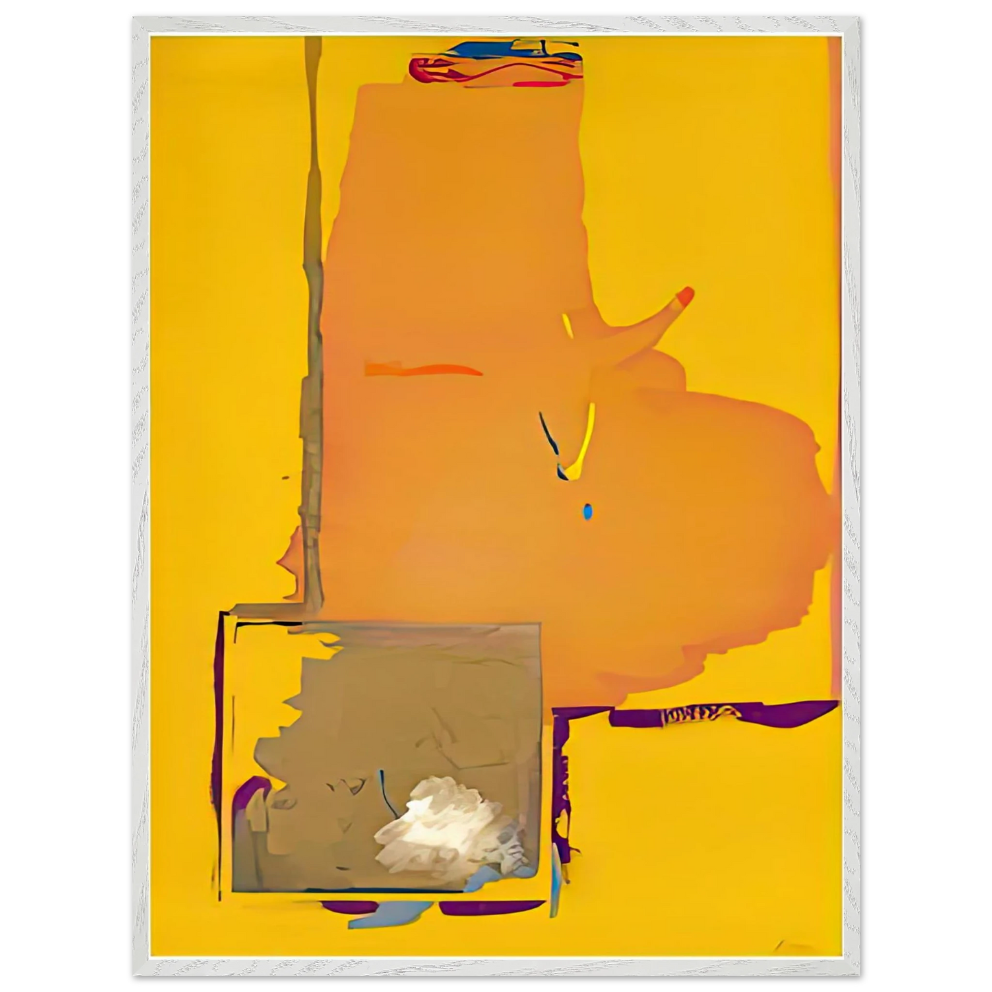 Helen Frankenthaler - Mardi Gras, 1987- Wall Art - 30x40 cm / 12x16 inches - Premium Wooden Framed Poster With Fine Art Paper-canvas - Wood frame
