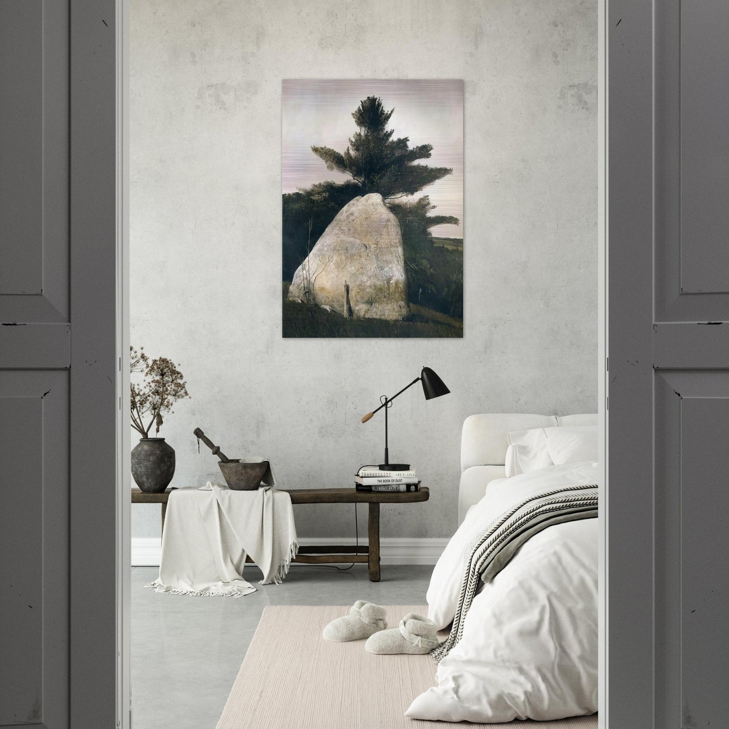 PENNSYLVANIA LANDSCAPE - Andrew Wyeth Brushed Aluminum Print - 70x100 cm / 28x40 inches | Andrew Wyeth Aluminum Print | Andrew Wyeth Prints