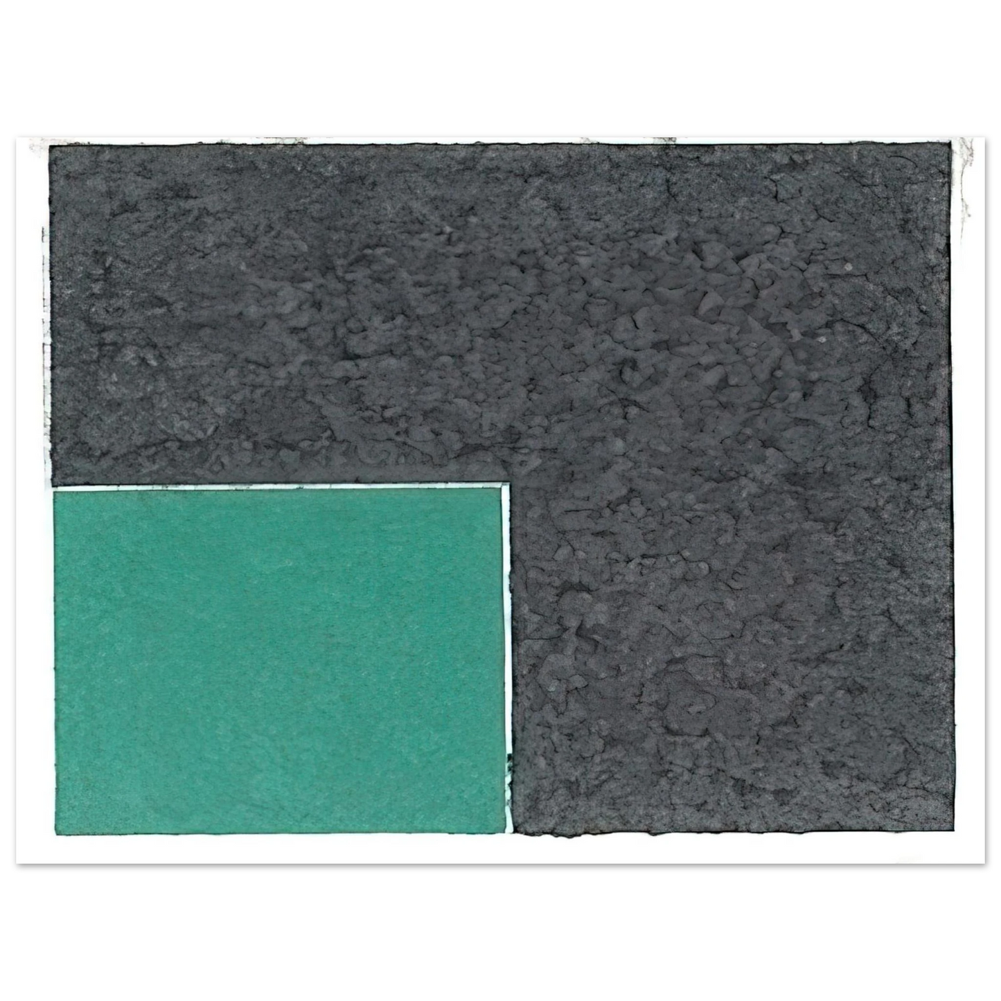 Ellsworth Kelly - Colored Paper Image XVIII  Green Square with Grey   75x100 cm / 30x40inches Fine Art Poster