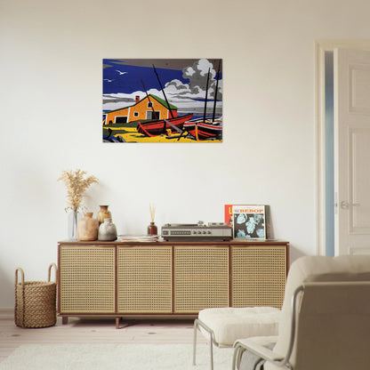 Do It Yourself  Seascape  - Andy Warhol Brushed Aluminum Print - 70x100 cm / 28x40 inches | Andy Warhol Aluminum Print | Andy Warhol Prints