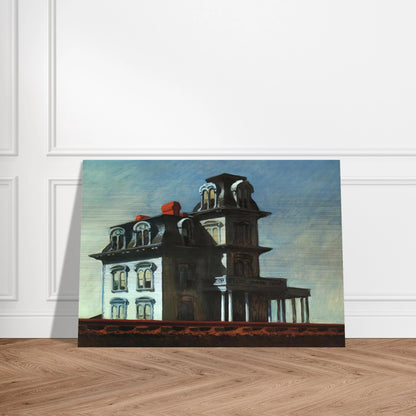 House by the Railroad - Edward Hopper Brushed Aluminum Print - 70x100 cm / 28x40 inches | Edward Hopper Aluminum Print | Edward Hopper Prints