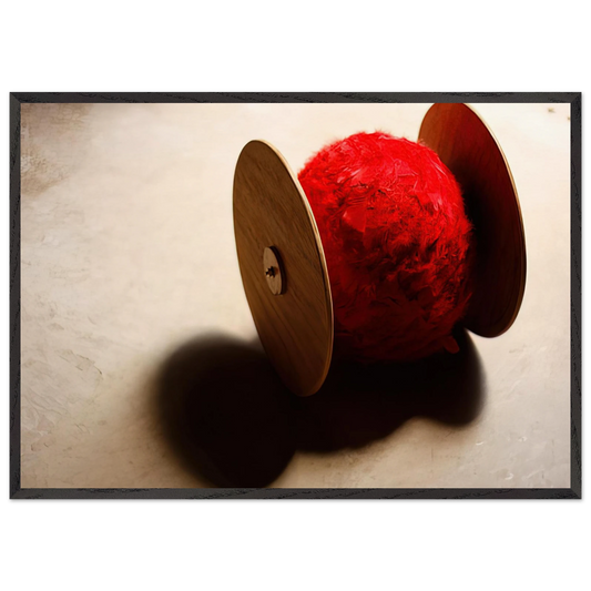 Wheels with ball - 2001 - Lygia Pape 70x100 cm / 28x40 inches Framed Art Print – Black Wooden Frame