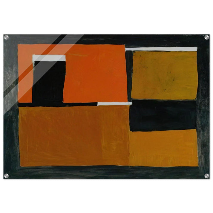 Orange, Black and White Composition - 1953 - William Scott Acrylic Print - 70x100 cm / 28x40″ inches