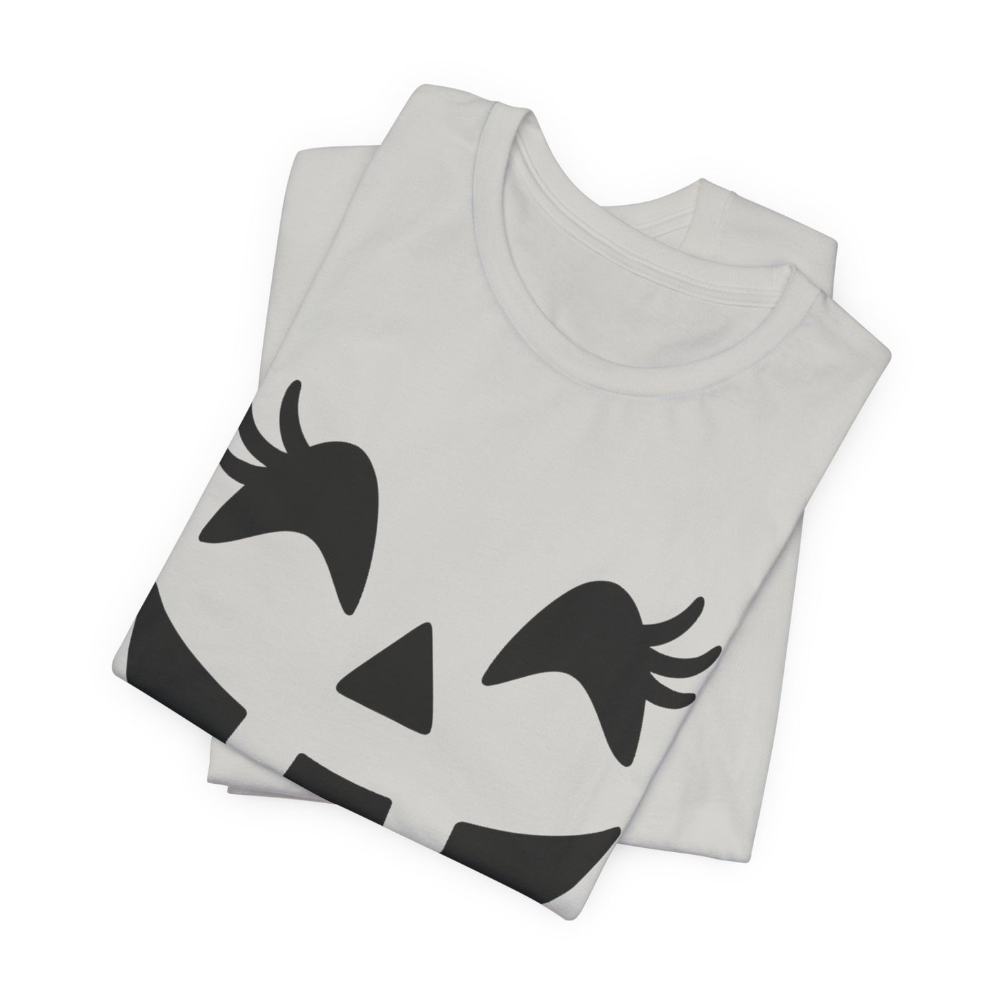 Jack-o'-lantern Gezicht Pompoen Wimpers Halloween Vrouwen Meisjes T-Shirt