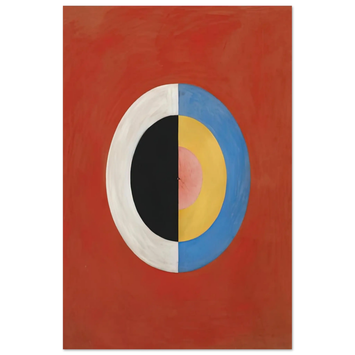 Hilma af Klint - THE SWAN NO 17 1915 0 Wall art - 20x25 cm / 8x10 Inches - Premium Wooden Framed Poster With Fine Art Paper - Black frame