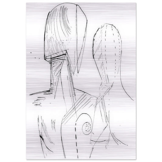 TWO MANNEQUINS - Giorgio de Chirico Brushed Aluminum Print - 70x100 cm / 28x40 inches | Giorgio de Chirico Aluminum Print | Giorgio de Chirico Prints