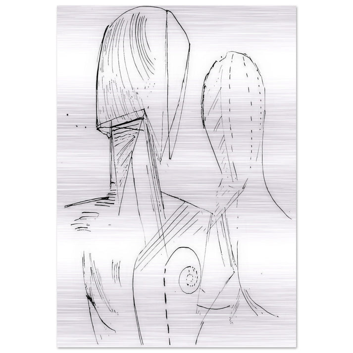 TWO MANNEQUINS - Giorgio de Chirico Brushed Aluminum Print - 70x100 cm / 28x40 inches | Giorgio de Chirico Aluminum Print | Giorgio de Chirico Prints