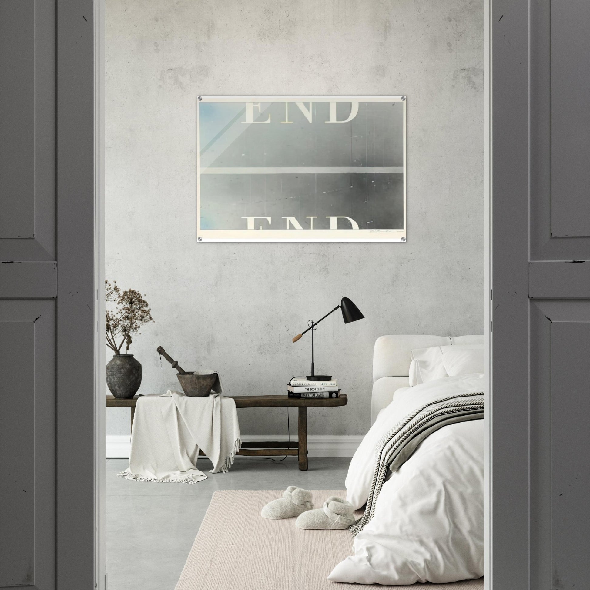 THE END 53 - Edward Ruscha Acrylic Print - 70x100 cm / 28x40″ inches