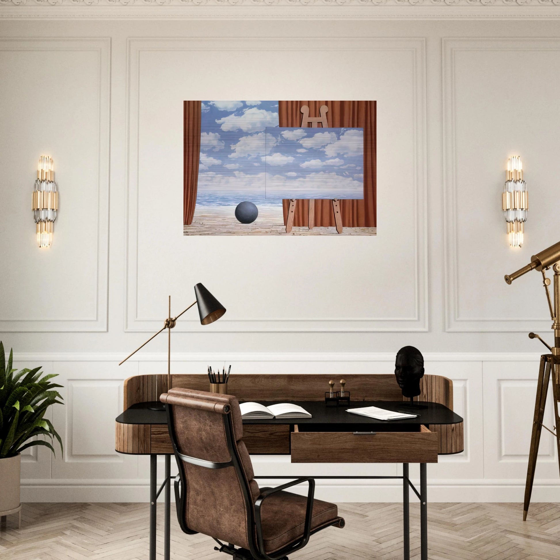 THE FAIR CAPTIVE 1965 - Rene Magritte Brushed Aluminum Print - 70x100 cm / 28x40 inches | Rene Magritte Aluminum Print | Rene Magritte Prints