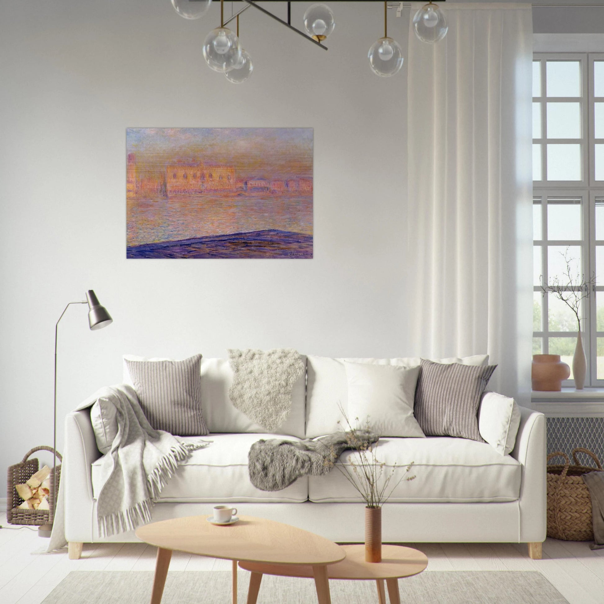 The Doges' Palace Seen from San Giorgio Maggiore - claude monet Brushed Aluminum Print - 70x100 cm / 28x40 inches | claude monet Aluminum Print | claude monet Prints