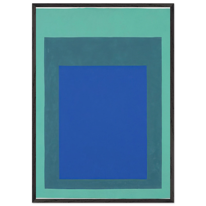 HOMAGE TO THE SQUARE 1976 - Josef Albers 70x100 cm / 28x40 inches Framed Art Print – Black Wooden Frame