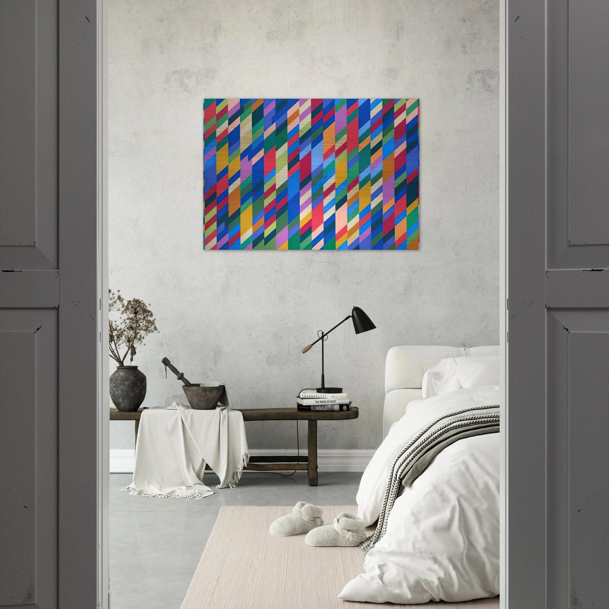 NATARAJA 1993 - Bridget Riley Brushed Aluminum Print - 70x100 cm / 28x40 inches | Bridget Riley Aluminum Print | Bridget Riley Prints