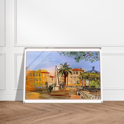 THE SQUARE IN HYERES - Raoul Dufy Acrylic Print - 70x100 cm / 28x40″ inches