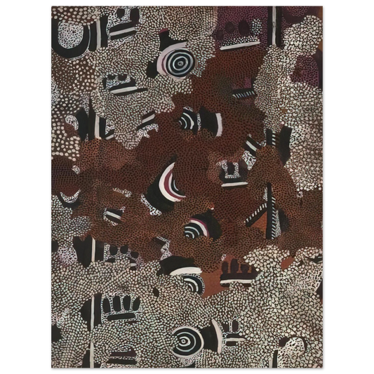 Clifford Possum Tjapaltjarri - Bush Fire II - 1972  75x100 cm / 30x40inches Fine Art Poster