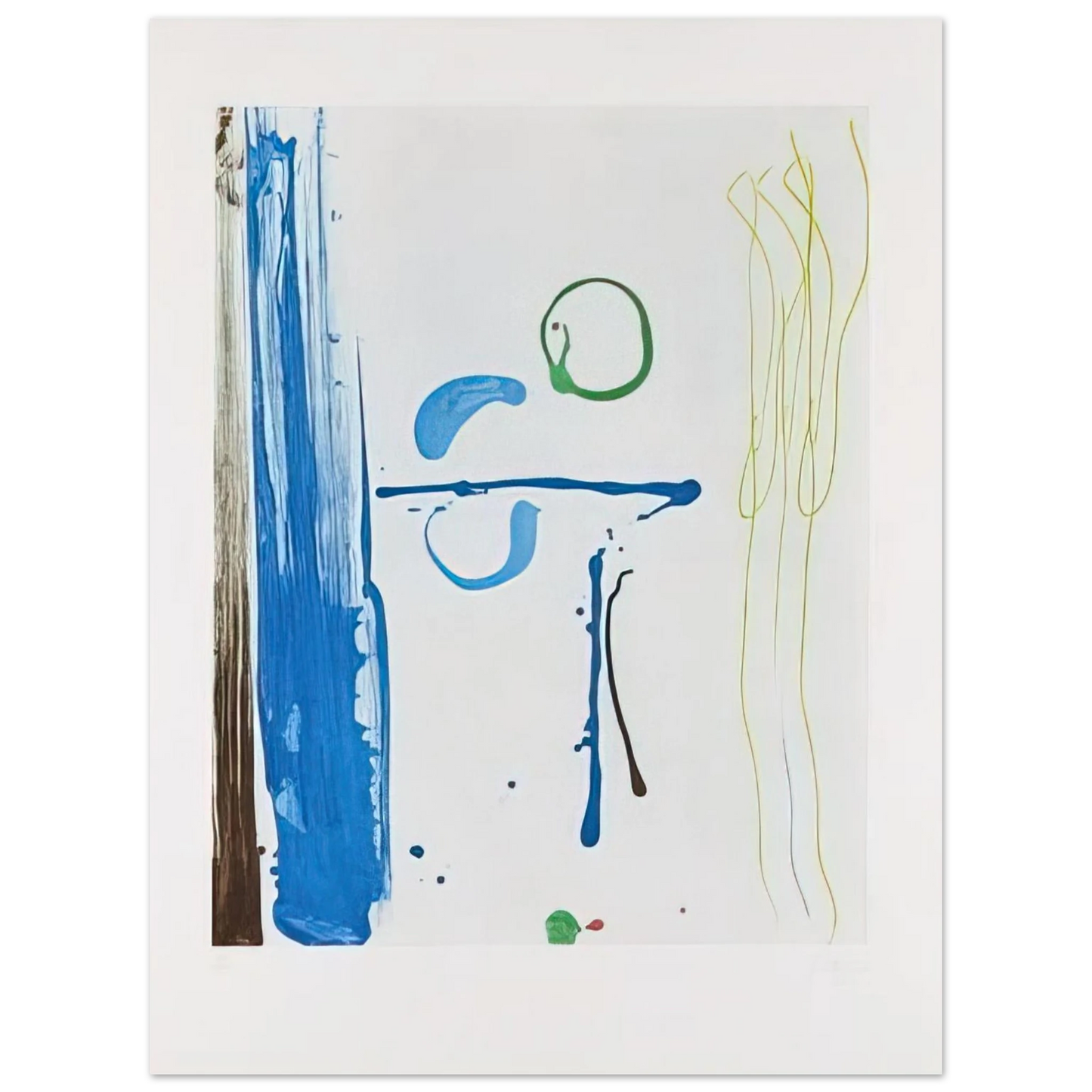 Helen Frankenthaler - Sunshine After Rain - 1987 Wall art - 21x29.7 cm / 8x12" - Premium Wooden Framed Poster With Fine Art Paper-canvas - White frame