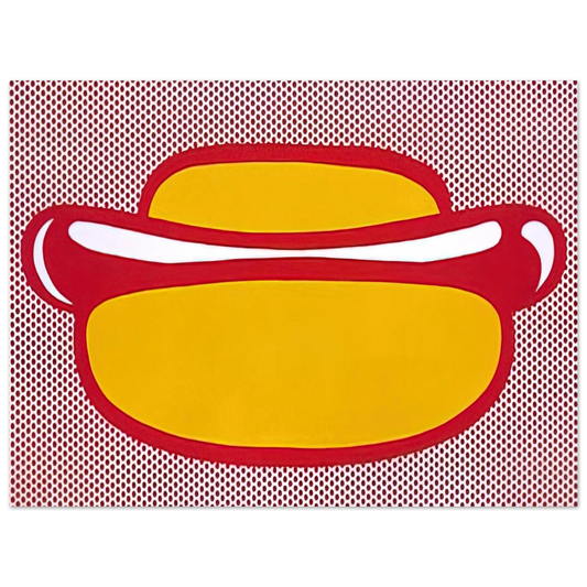 Roy Lichtenstein - HOT DOG 1964  75x100 cm / 30x40inches Fine Art Poster