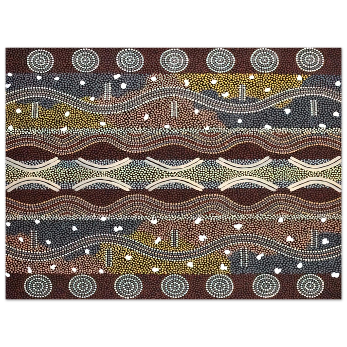 Clifford Possum Tjapaltjarri - Napperby Dreaming - 1998  75x100 cm / 30x40inches Fine Art Poster