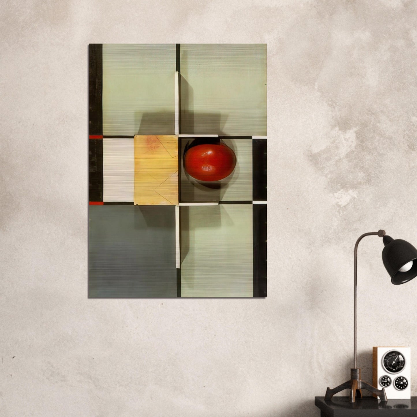 RELIEF WITH CROSS AND SQUARE 1924 - Kurt Schwitters Brushed Aluminum Print - 70x100 cm / 28x40 inches | Kurt Schwitters Aluminum Print | Kurt Schwitters Prints