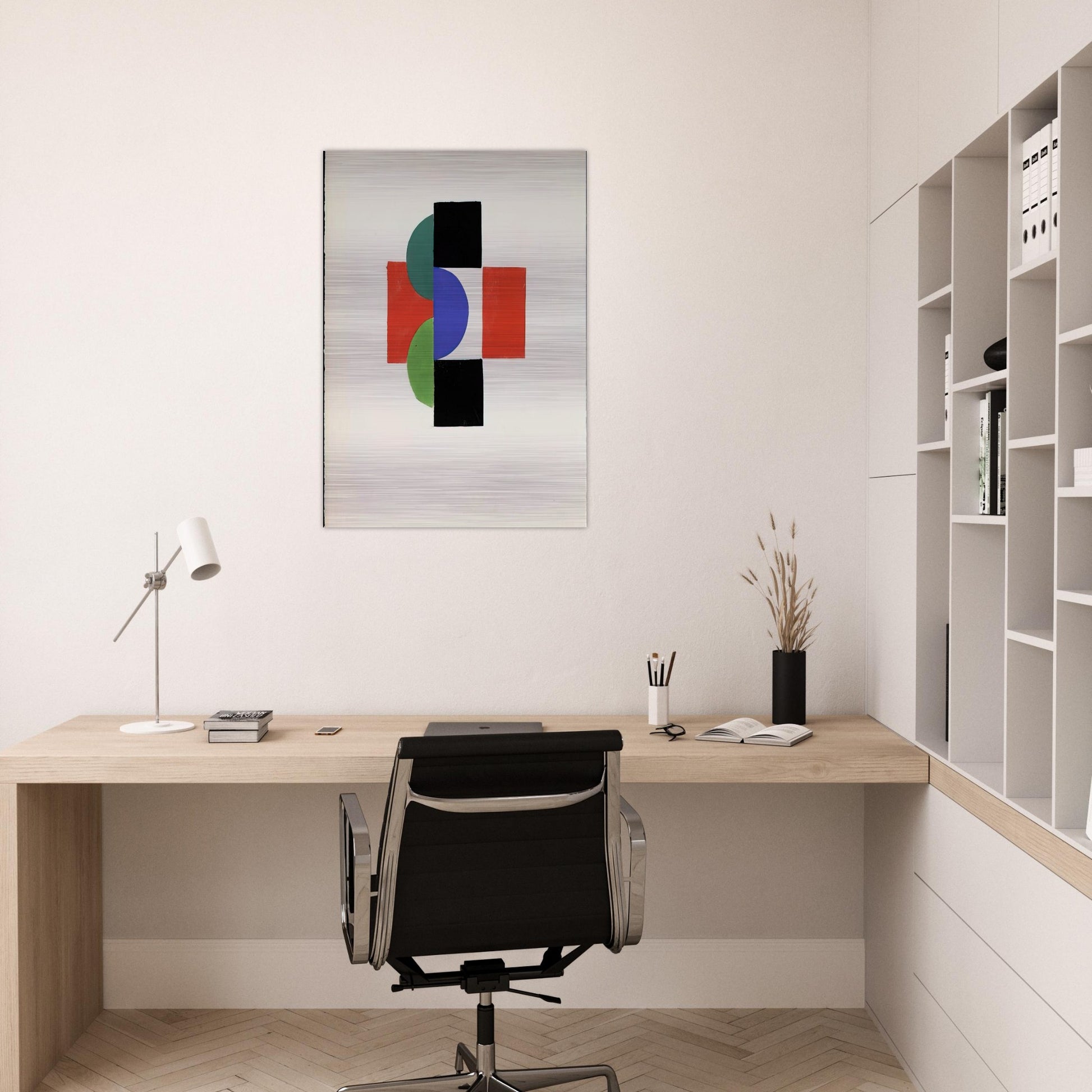 UNTITLED GOUACHE ILLUSTRATION FOR TRISTAN TZARA S LE FRUIT PERMIS 1956 - Sonia Delaunay Brushed Aluminum Print - 70x100 cm / 28x40 inches | Sonia Delaunay Aluminum Print | Sonia Delaunay Prints
