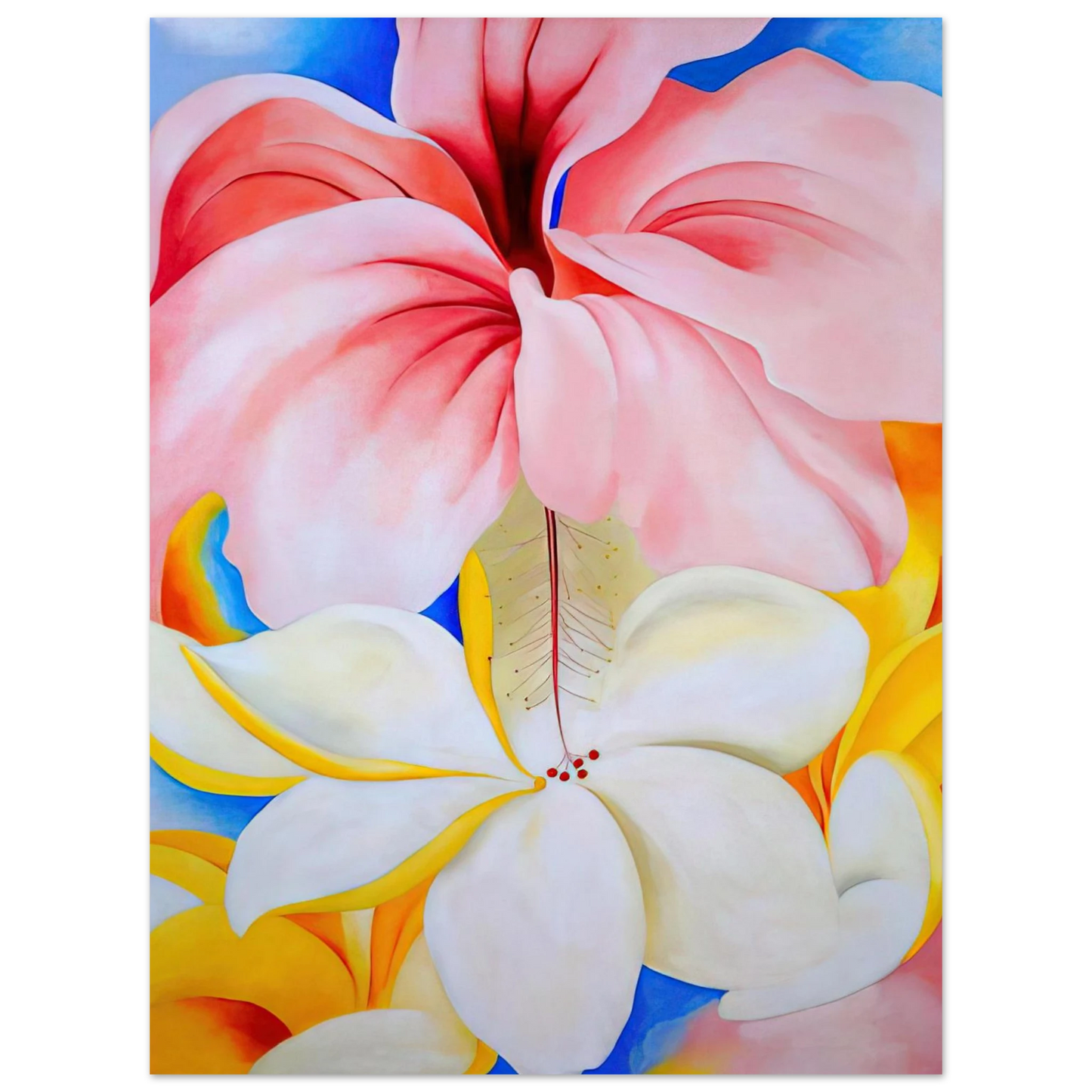 Georgia O'Keeffe - Hibiscus with Plumeria Fine Art Poster