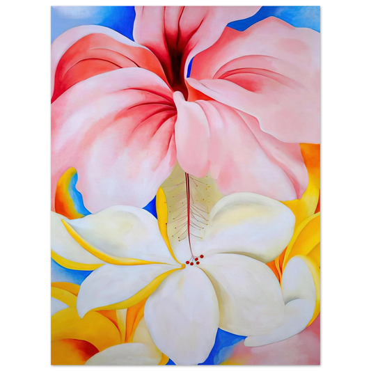 Georgia O'Keeffe - Hibiscus with Plumeria Fine Art Poster