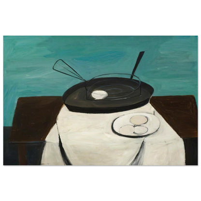 Frying Pan and Basket - 1948 - William Scott Art Prints - 100x150 cm / 40x60″ inches | William Scott Poster | William Scott Prints