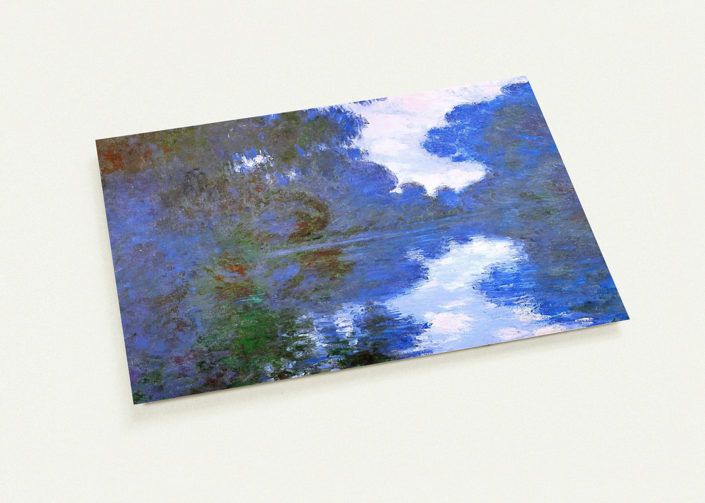 Morning on the Seine, Clear Weather 02 By claude monet Pack of 10 Post Cards | claude monet Post Cards | A6 (10.5 x 14.8 cm) - 4.1 x 5.8 inches