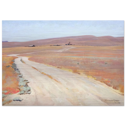 ABANDONED RANCH 1935 - Maynard Dixon Brushed Aluminum Print - 70x100 cm / 28x40 inches | Maynard Dixon Aluminum Print | Maynard Dixon Prints