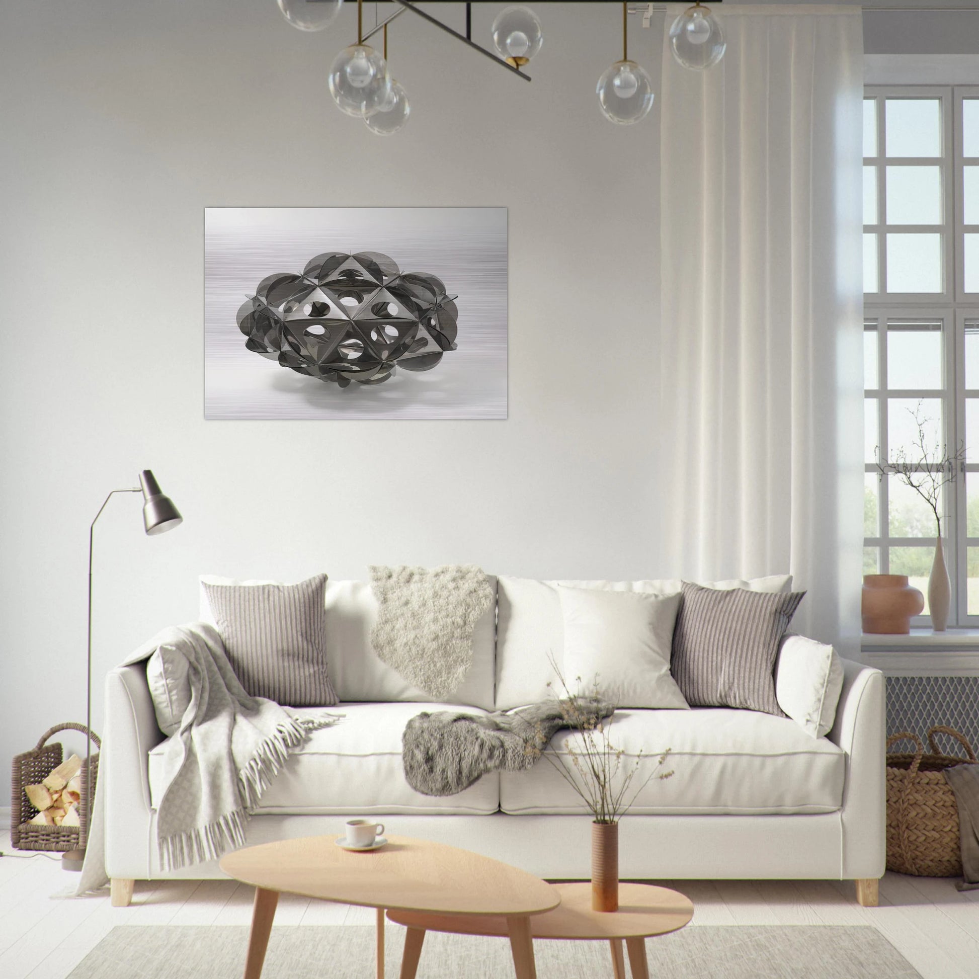Aconà Biconbì - 1965 - Bruno Munari Brushed Aluminum Print - 70x100 cm / 28x40 inches | Bruno Munari Aluminum Print | Bruno Munari Prints