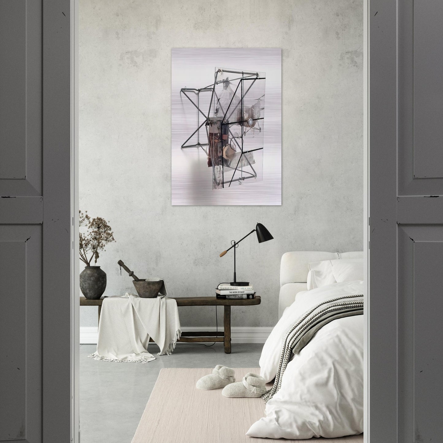 DRY CELL 1963 - Robert Rauschenberg Brushed Aluminum Print - 70x100 cm / 28x40 inches | Robert Rauschenberg Aluminum Print | Robert Rauschenberg Prints