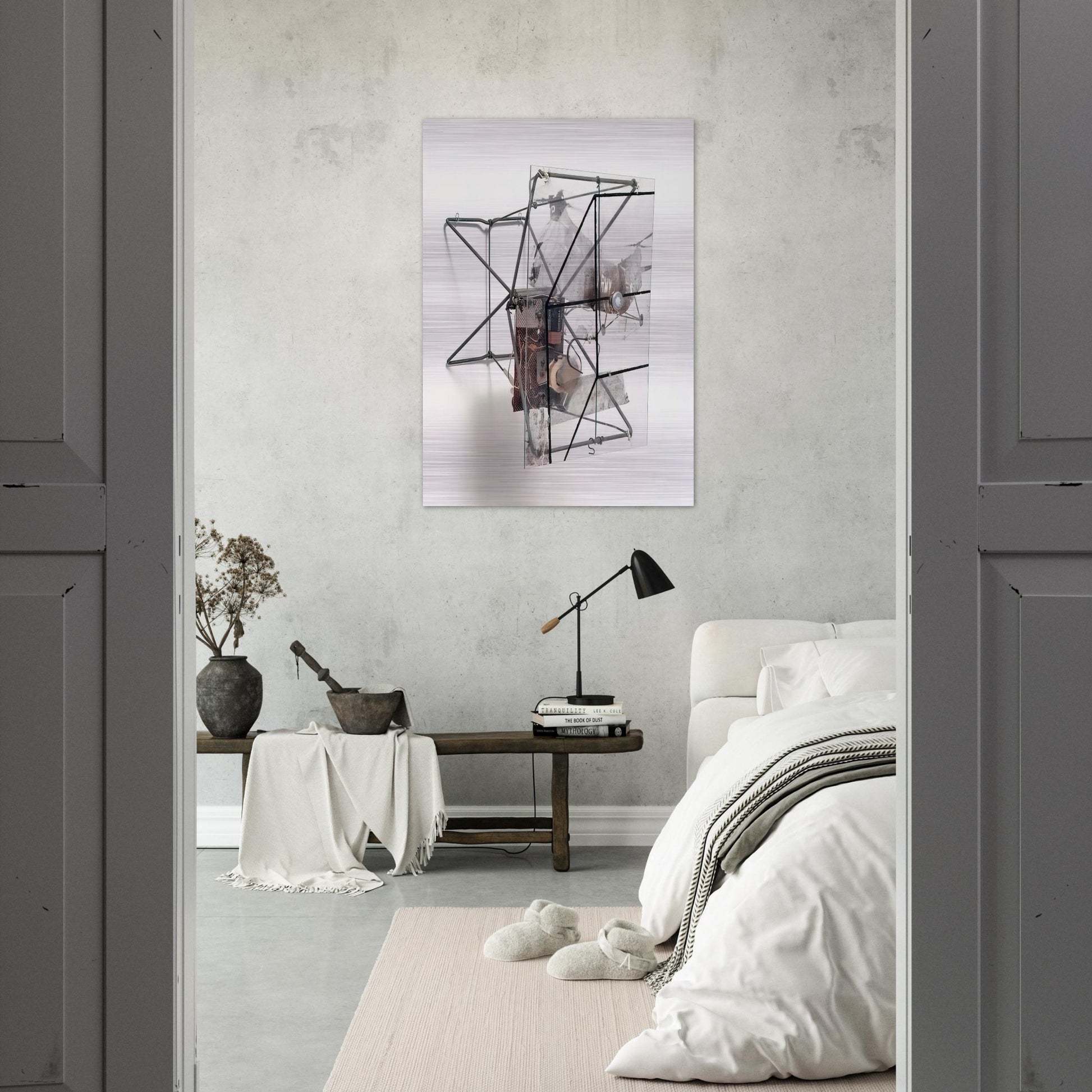 DRY CELL 1963 - Robert Rauschenberg Brushed Aluminum Print - 70x100 cm / 28x40 inches | Robert Rauschenberg Aluminum Print | Robert Rauschenberg Prints