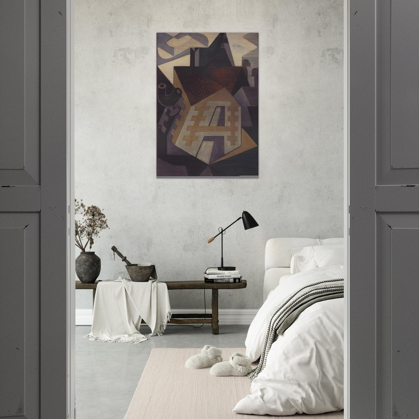 LANDSCAPE AT BEAULIEU 1918 - Juan Gris Brushed Aluminum Print - 70x100 cm / 28x40 inches | Juan Gris Aluminum Print | Juan Gris Prints