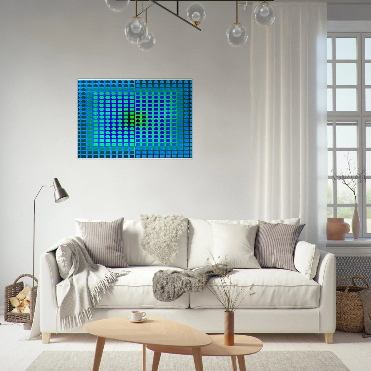 Zoeld V - 1967 - Victor Vasarely Brushed Aluminum Print - 70x100 cm / 28x40 inches | Victor Vasarely Aluminum Print | Victor Vasarely Prints