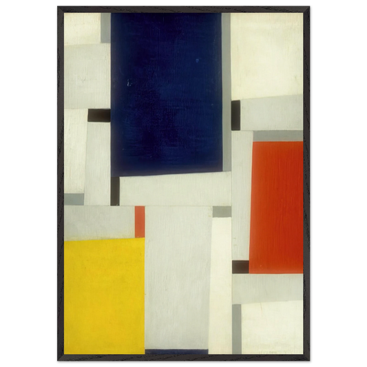 Relational Painting 64 - 1953 - Fritz Glarner 70x100 cm / 28x40 inches Framed Art Print – Black Wooden Frame