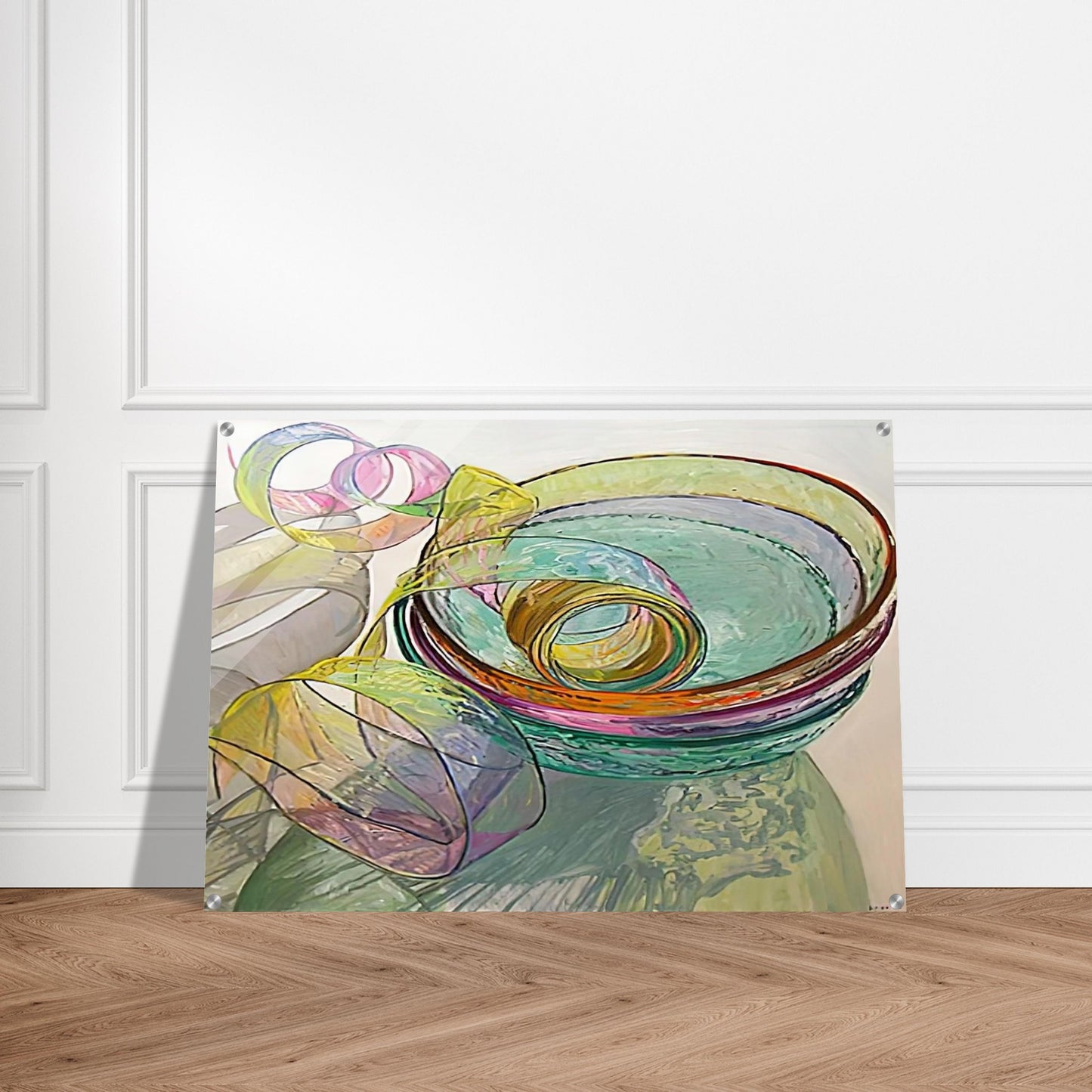 ORANGE PINK GREEN 2003 - Janet Fish Acrylic Print - 70x100 cm / 28x40″ inches