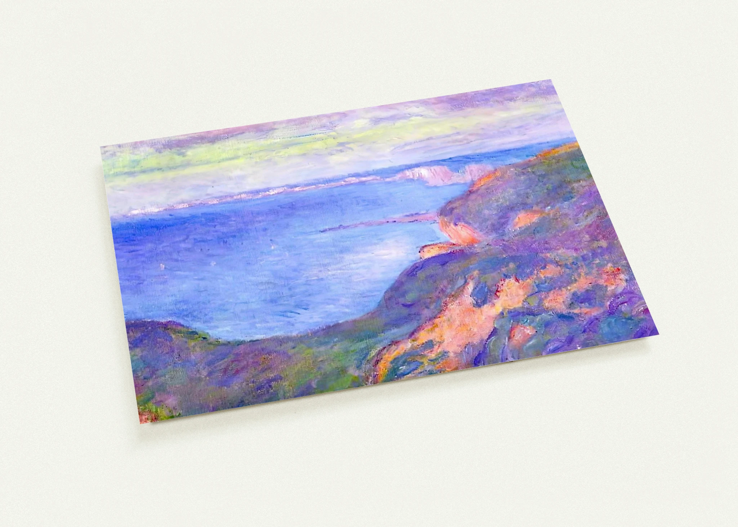 Cliff near Dieppe 2 By claude monet Pack of 10 Post Cards | claude monet Post Cards | A6 (10.5 x 14.8 cm) - 4.1 x 5.8 inches