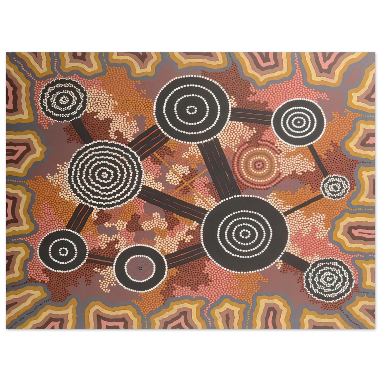 Clifford Possum Tjapaltjarri - Untitled - 1996  75x100 cm / 30x40inches Fine Art Poster