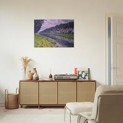 CANAL IN FLANDERS 1894 1 - Theo van Rysselberghe Brushed Aluminum Print - 70x100 cm / 28x40 inches | Theo van Rysselberghe Aluminum Print | Theo van Rysselberghe Prints