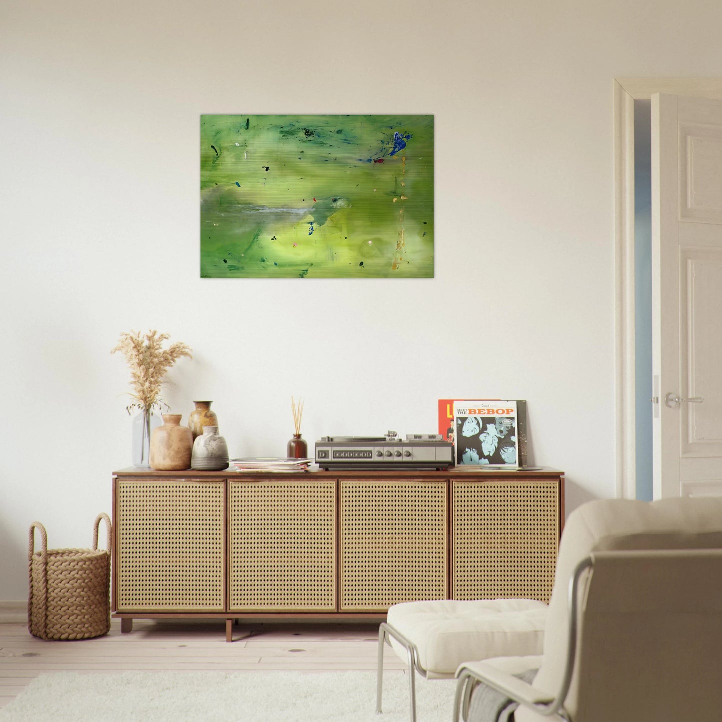 A Green Thought in a Green Shade - 1981 - Helen Frankenthaler Brushed Aluminum Print - 70x100 cm / 28x40 inches | Helen Frankenthaler Aluminum Print | Helen Frankenthaler Prints
