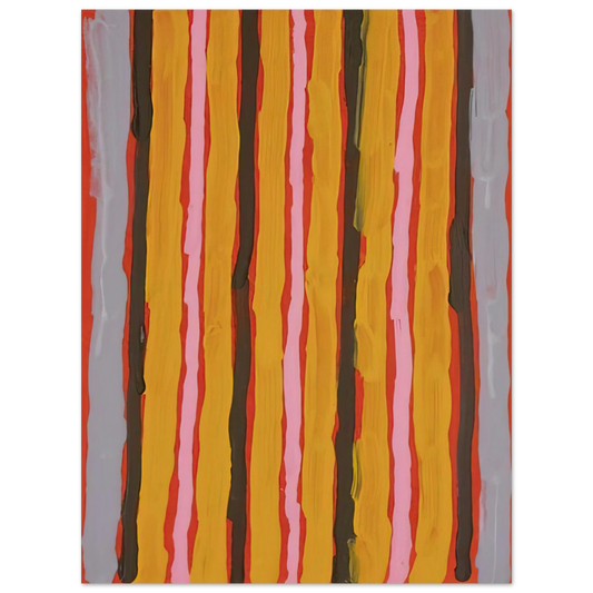 Clifford Possum Tjapaltjarri - Ceremonial Floor Paint - 2001  75x100 cm / 30x40inches Fine Art Poster