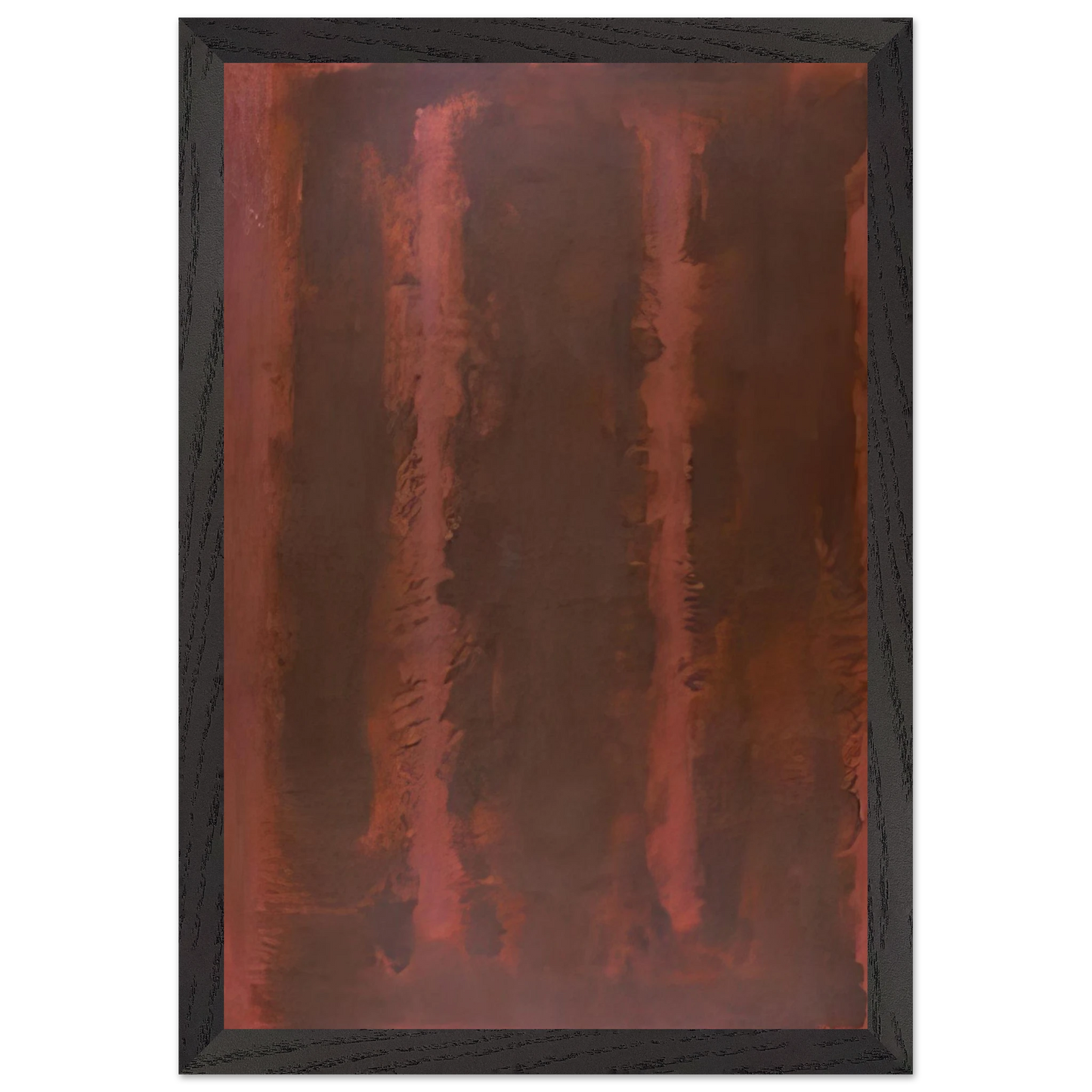 Mark Rothko - Black on Maroon - 1958 Wall Art - 30x40 cm / 12x16 inches - Premium Wooden Framed Poster With Fine Art Paper-canvas - White frame