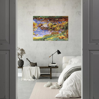 The Alps Val D'Aosta, Purtud - John Singer Sargent Brushed Aluminum Print - 70x100 cm / 28x40 inches | John Singer Sargent Aluminum Print | John Singer Sargent Prints