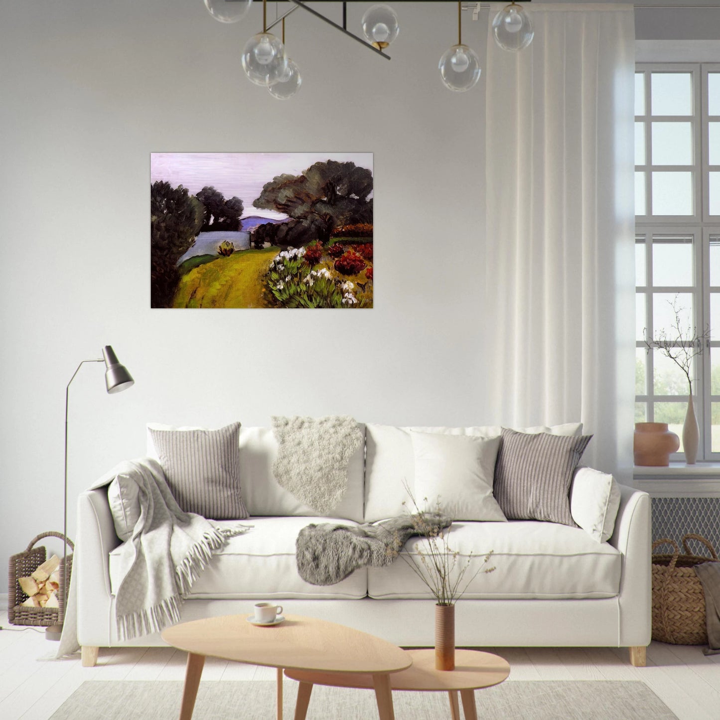 IN THE NICE COUNTRYSIDE GARDEN OF IRISES 1919 - Henri Matisse Brushed Aluminum Print - 70x100 cm / 28x40 inches | Henri Matisse Aluminum Print | Henri Matisse Prints