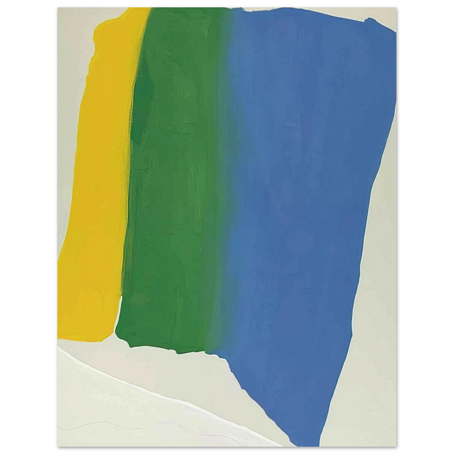 Helen Frankenthaler - Summer Insignia - 1969 Wall art - 20x25 cm / 8x10 inches - Premium Wooden Framed Poster With Fine Art Paper-canvas - White frame