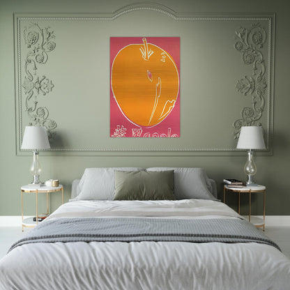 Apple - Andy Warhol Brushed Aluminum Print - 70x100 cm / 28x40 inches | Andy Warhol Aluminum Print | Andy Warhol Prints