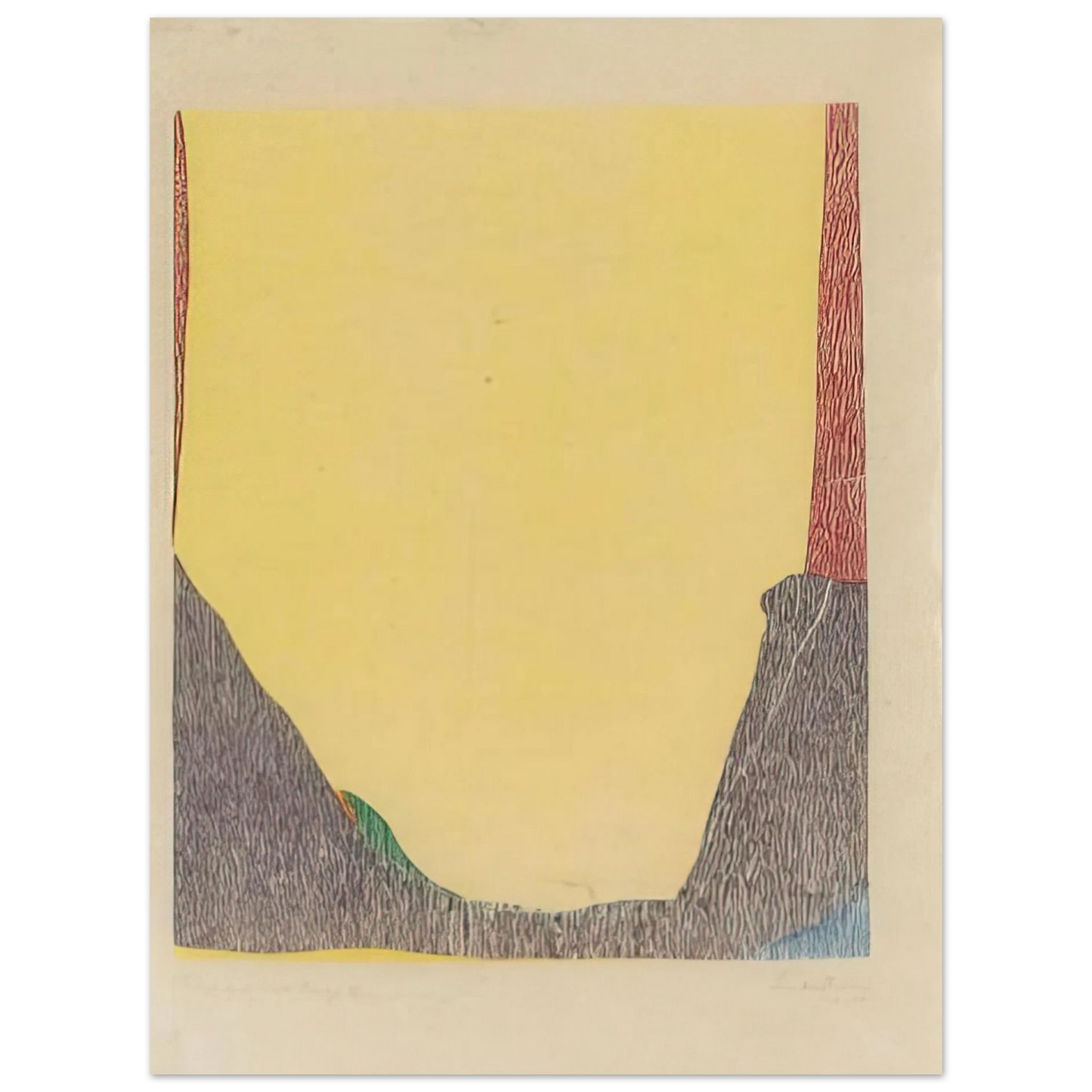 Helen Frankenthaler - East and Beyond - 1973 Wall art - 40x50 cm / 16x20 inches - Premium Wooden Framed Poster With Fine Art Paper-canvas - Wood frame
